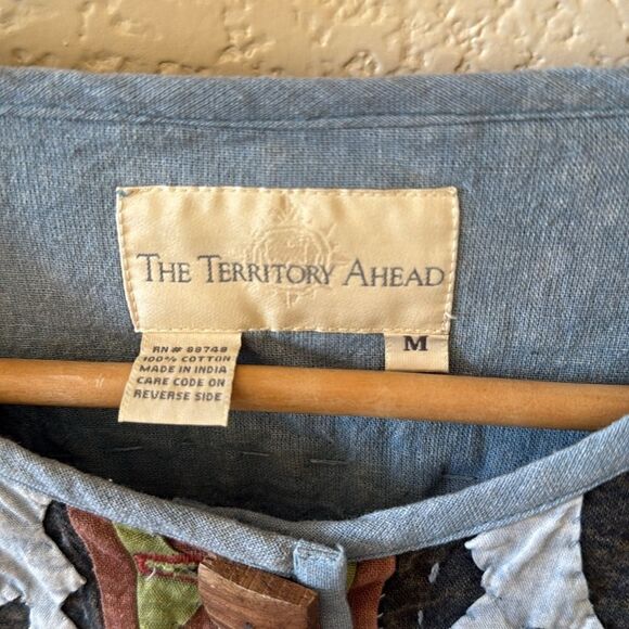 Vintage Territory Ahead Quilted Applique Boho Artsy Jacket Womens Med - Picture 17 of 17